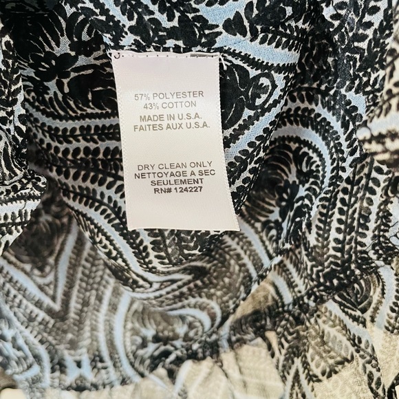 MISA Los Angeles XS blue paisley chiffon blouse - Picture 3 of 6